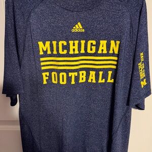 Adidas Men's Navy Michigan Football Tee